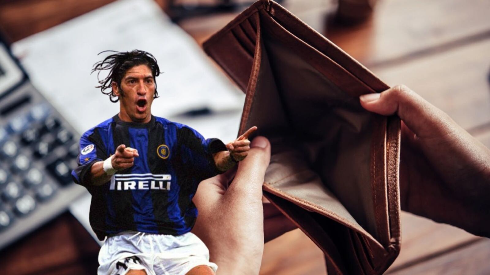 Como Iván Zamorano, brilló en el Inter, pero terminó en bancarrota tras el retiro