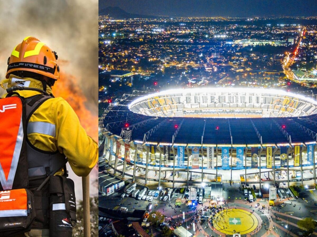 (FOTO) Mientras América alista su foto oficial, incendian predios del estadio Azteca