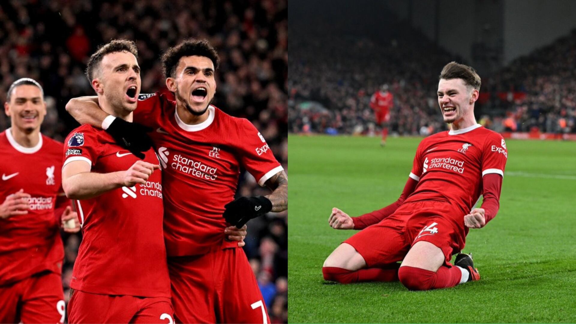 Liverpool smashes Chelsea 4-1 at Anfield and continue as league leaders 