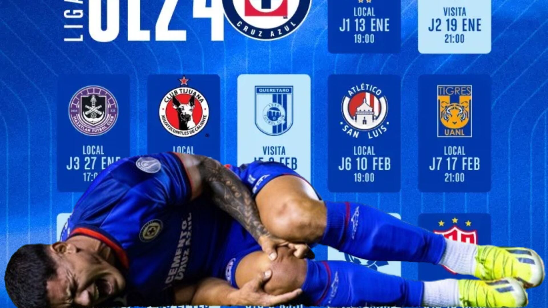 Sufre Cruz Azul, los partidos que se perdería Toro Fernández tras su lesión