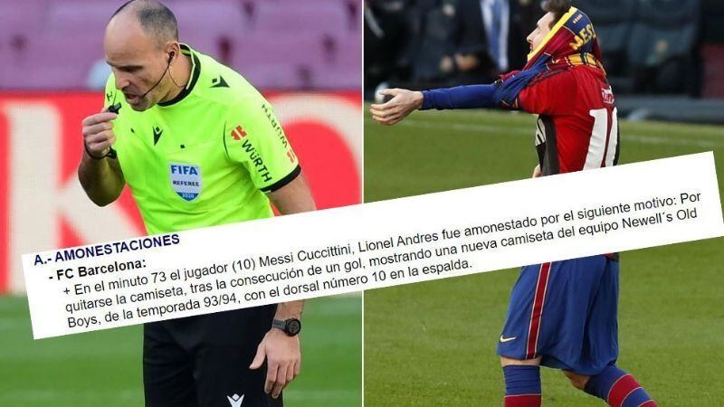 El acta de Mateu Lahoz sobre la amonestación a Lionel Messi sorprendió a todos