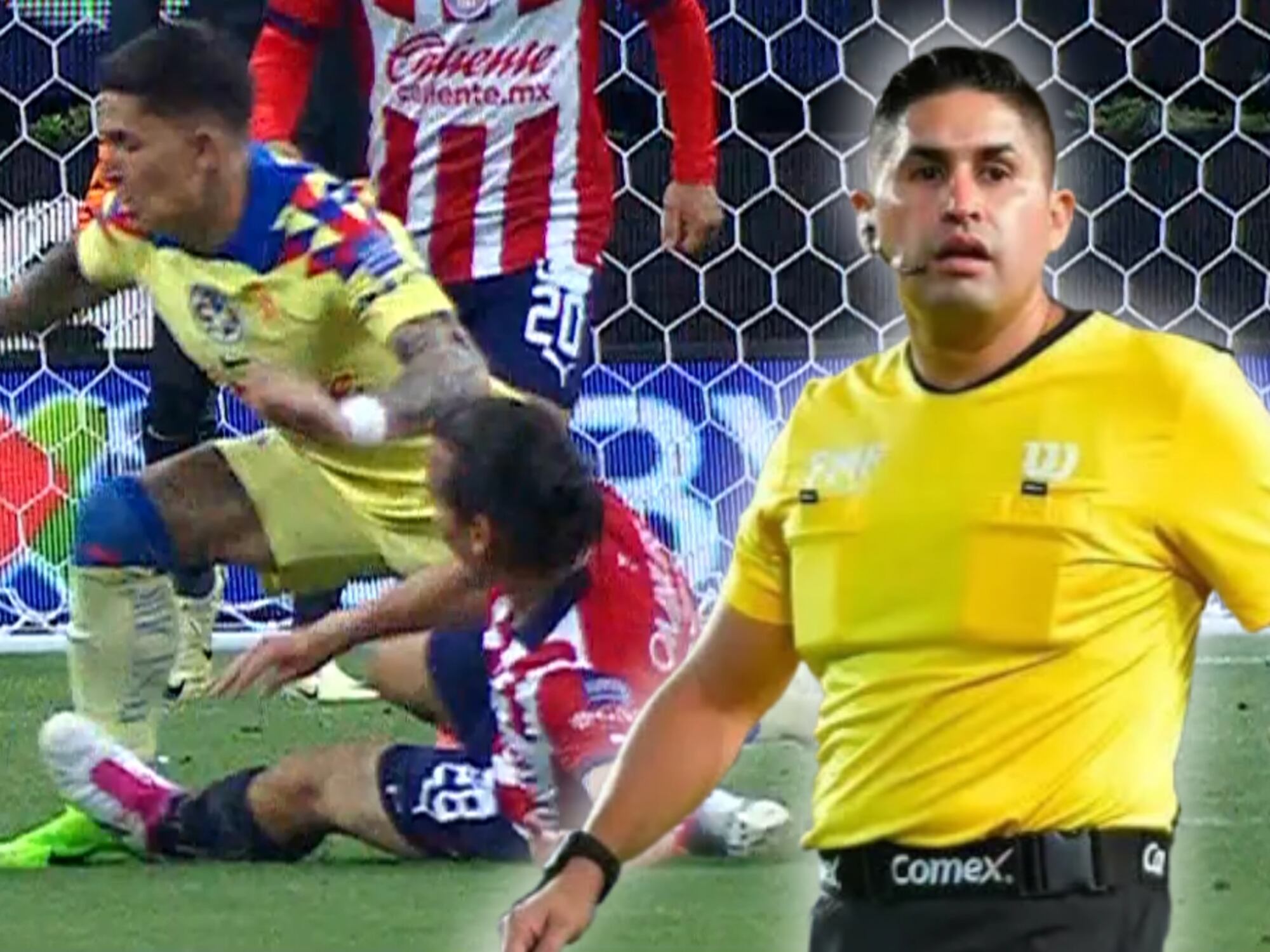 Apareció el peine, filtran el porqué Mejía no expulsó al Oso González en el Chivas vs. América