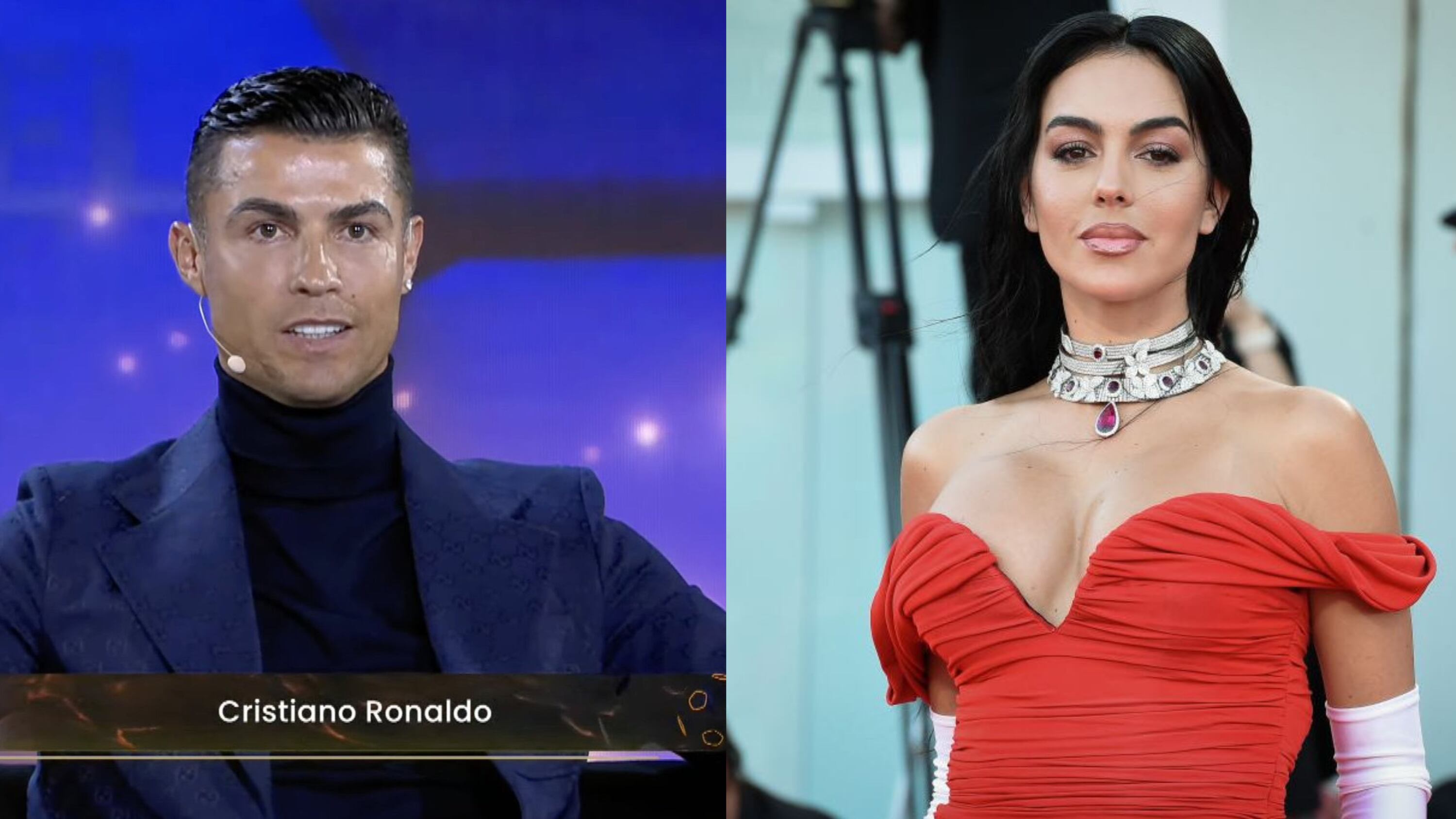 Although Ronaldo won awards, Georgina's shocking dress that stole the show