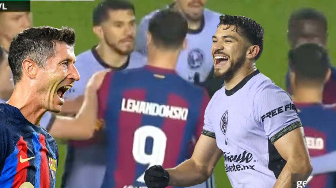 Barcelona vs América, Lewandowski quedó ardido y filtran el porqué golpeó a Martín