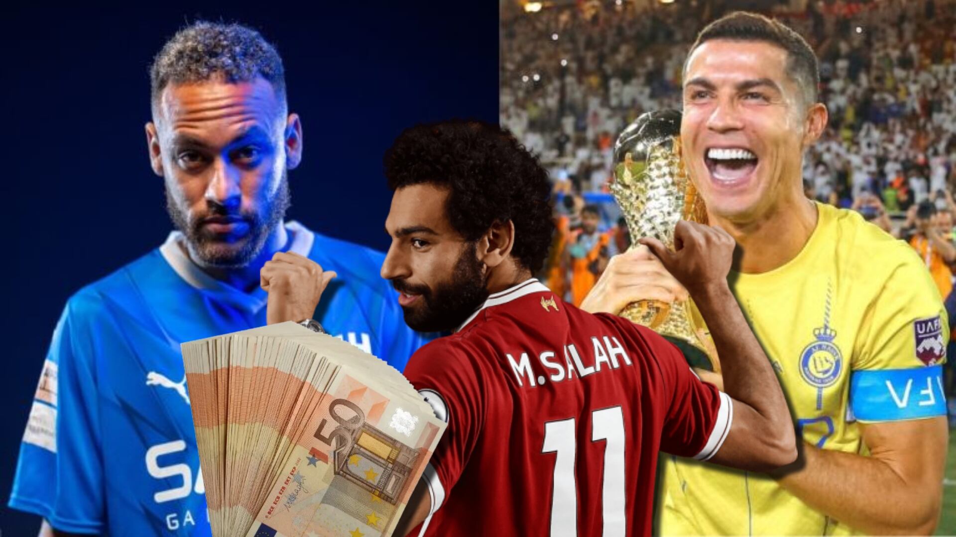 Cristiano cobra 200 millones, en cambio Salah ganará menos que Neymar en Arabia