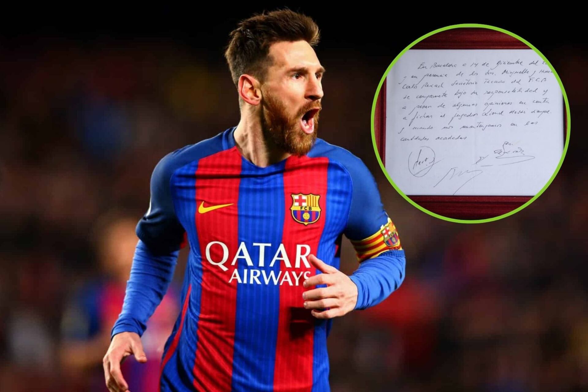 Hallaron la servilleta en la que Messi firmó contrato con Barça, mira cuánto costará