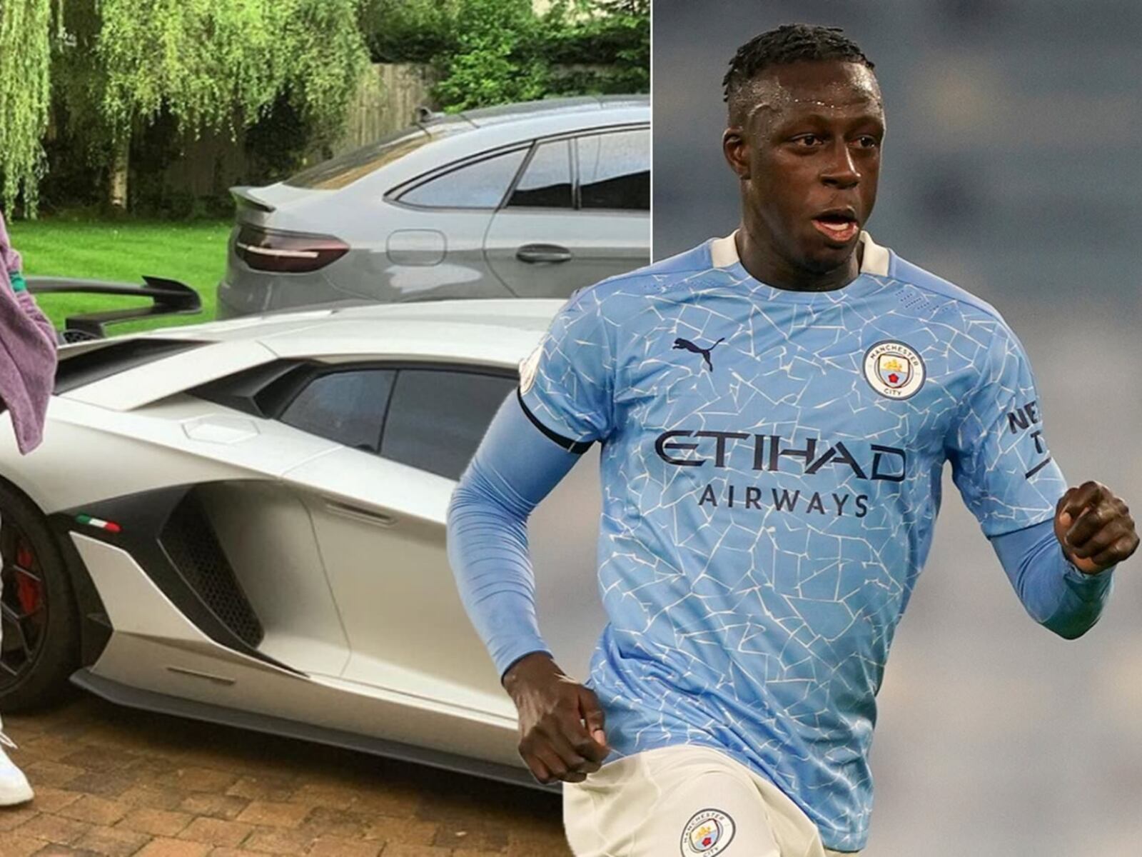 Benjamin Mendy, the Manchester City star to whom they are about to tear his half-million-dollar Lamborghini to pieces Benjamin Mendy, the Manchester City star to whom they are about to tear his half-million-dollar Lamborghini to pieces