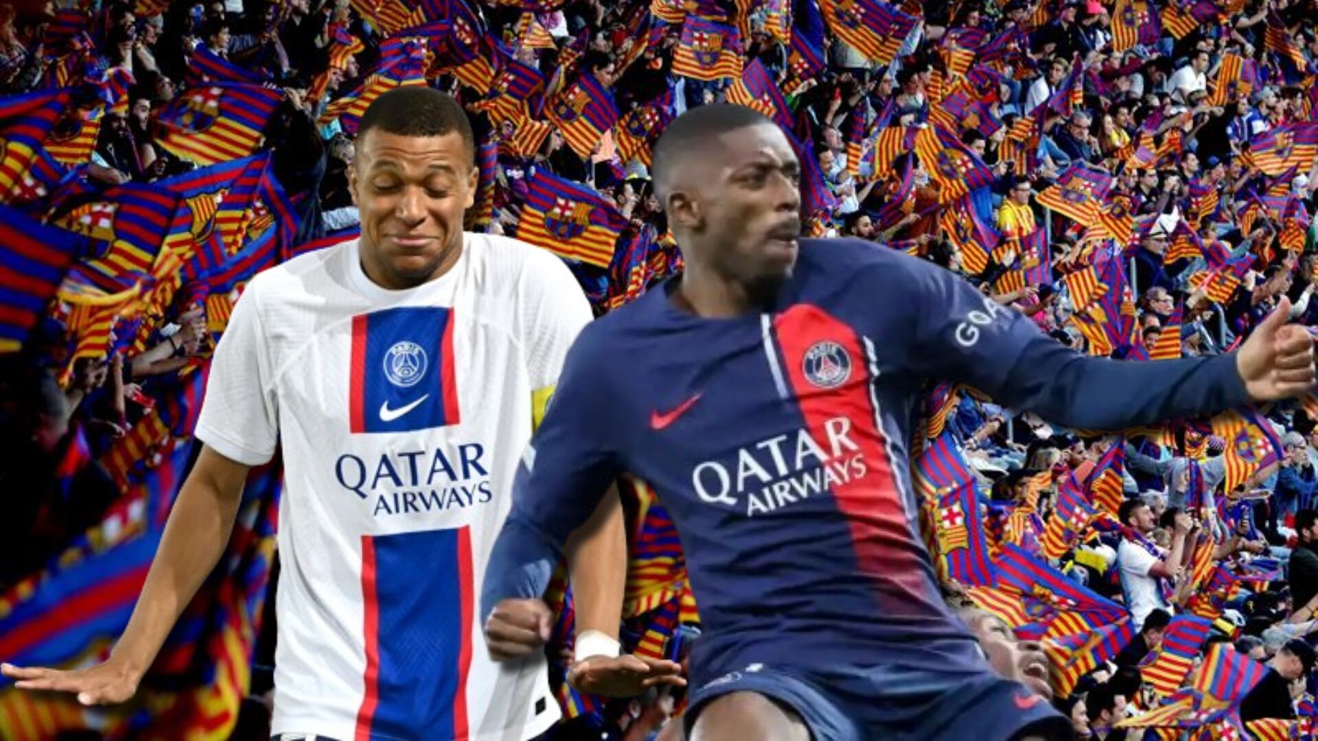 (VIDEO) Mientras hinchas del Barça ovacionaron a Mbappé, así recibieron a Dembelé