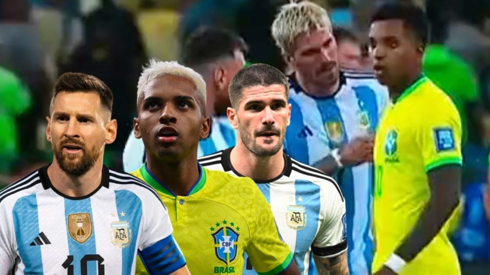 (VIDEO) La bronca entre Messi y De Paul con Rodrygo en el Brasil vs Argentina