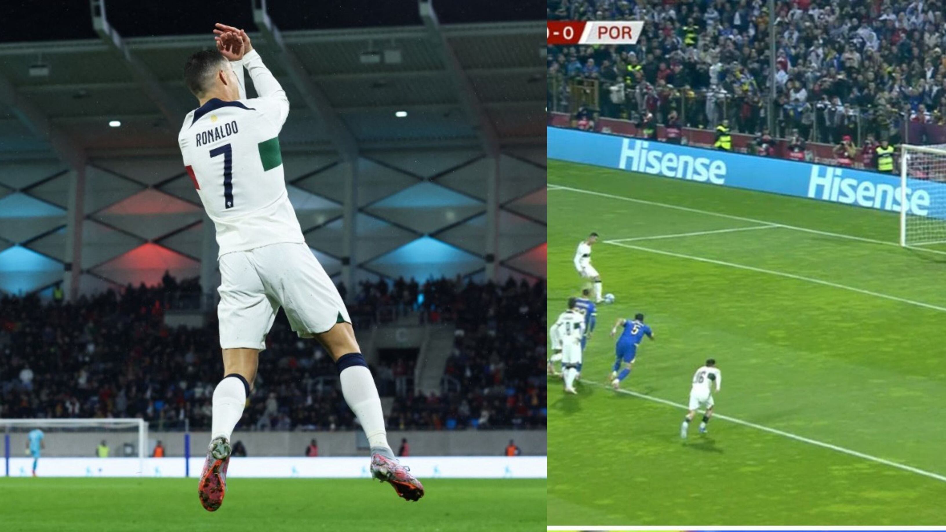He is unstoppable, Cristiano Ronaldo scores against Bosnia and breaks Haaland's record