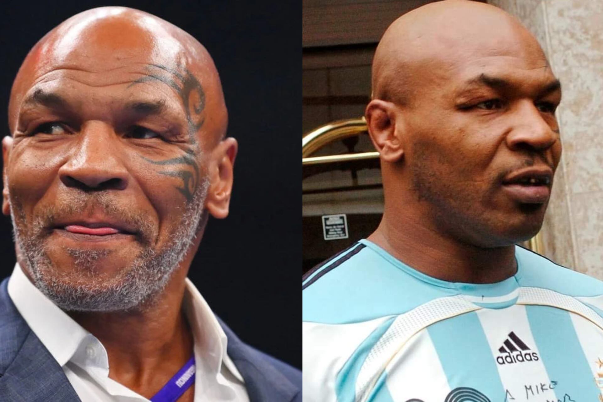 Mike Tyson returns, his amazing jersey collection that includes Argentina shirt
