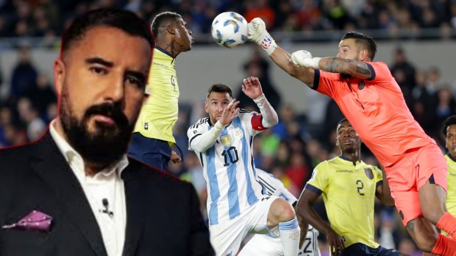 Periodista argentino destaca a Galíndez, lo relaciona con Messi y Álvaro Morales lo cuestiona