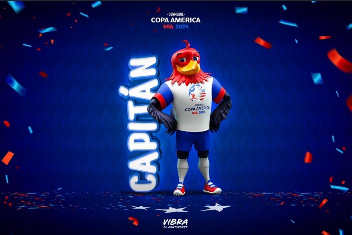 Fly directly to the ceremony, the official mascot of the Copa America arrives