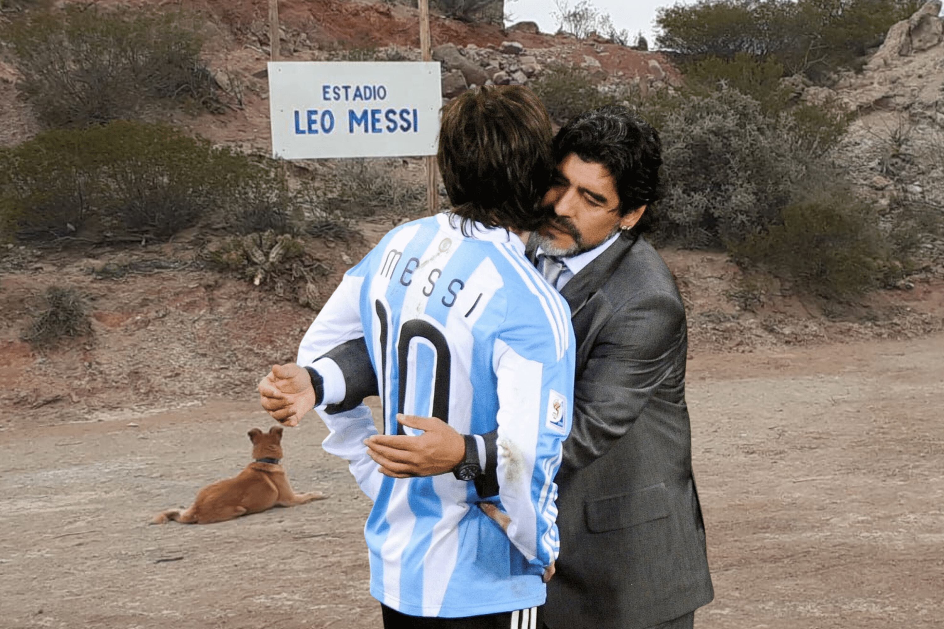 Mientras Maradona tiene 3 estadios, mira la humilde cancha que se llama Leo Messi