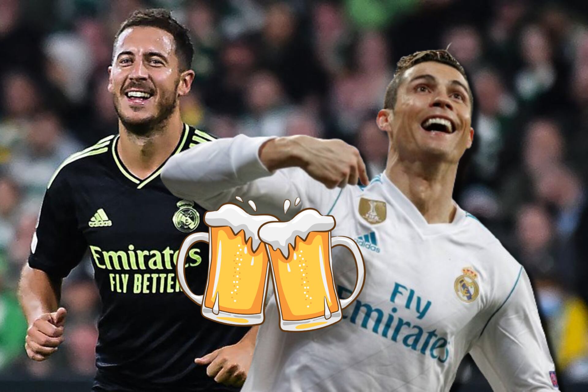 Mientras Hazard tomaba cervezas tras un partido, esto consumía Cristiano Ronaldo