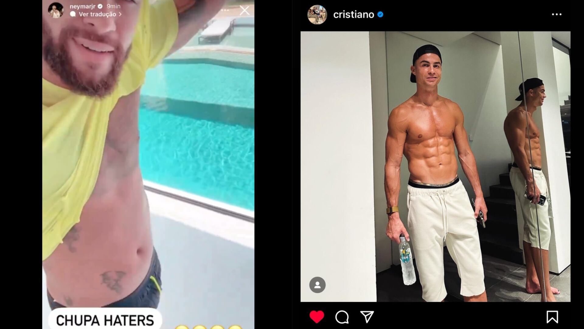 While Neymar admits being overweight, Cristiano's fitness before turning 39