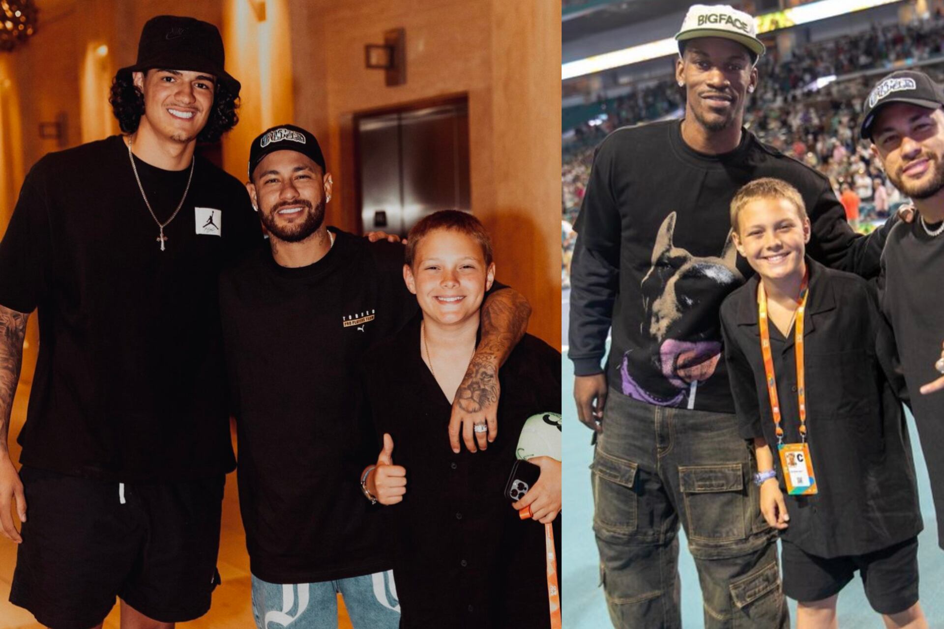Neymar takes over the NBA as he watched a game and met some big NBA stars