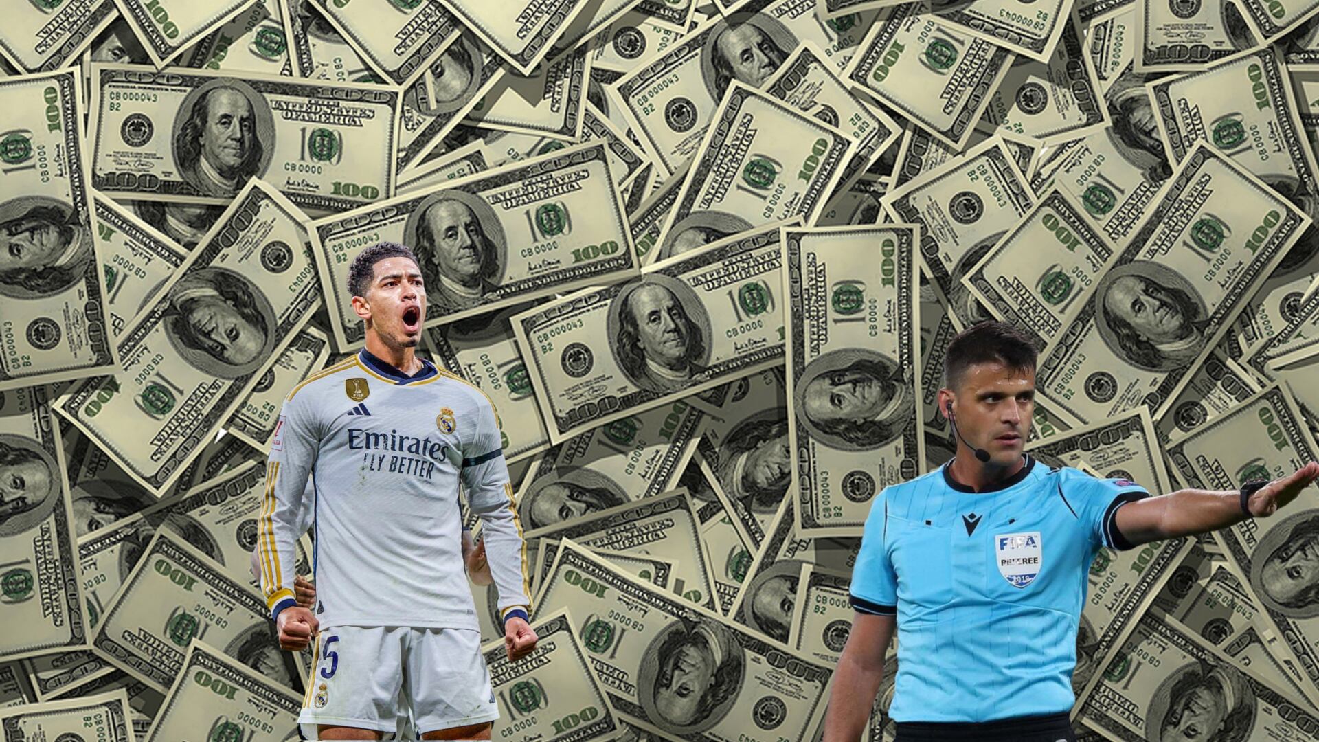 While Bellingham earns $130M a year, this is what a La Liga referee earns