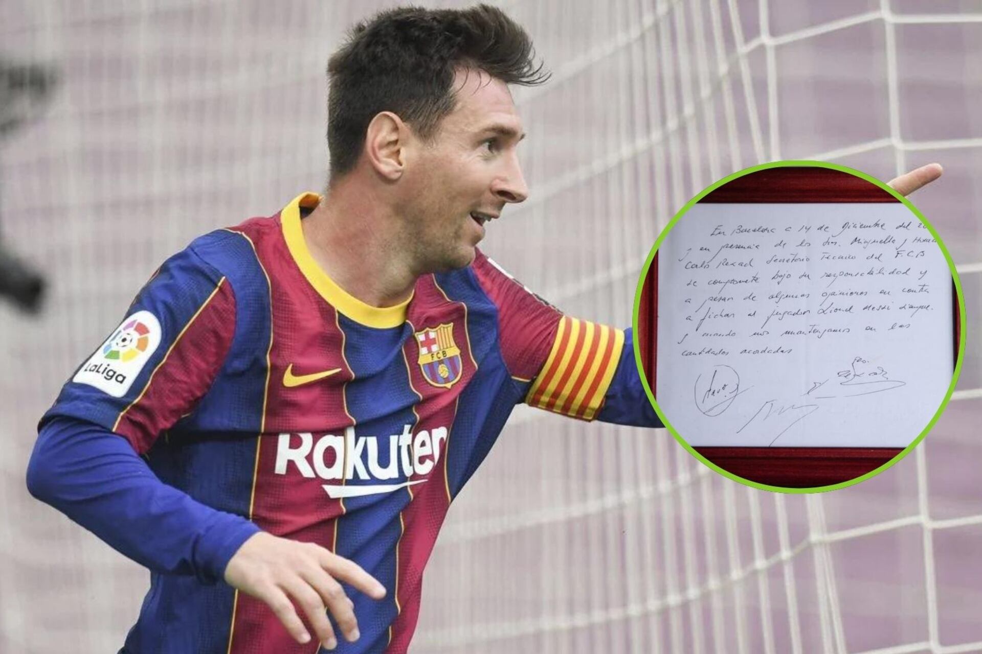 La fortuna que costó la servilleta en la que Messi firmó su contrato con Barça