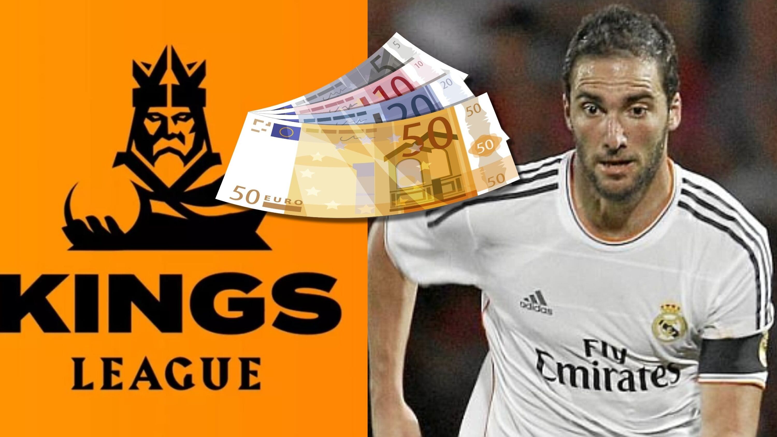 De ganar 6 millones en el Real Madrid, el suedo para Higuaín en la Kings League