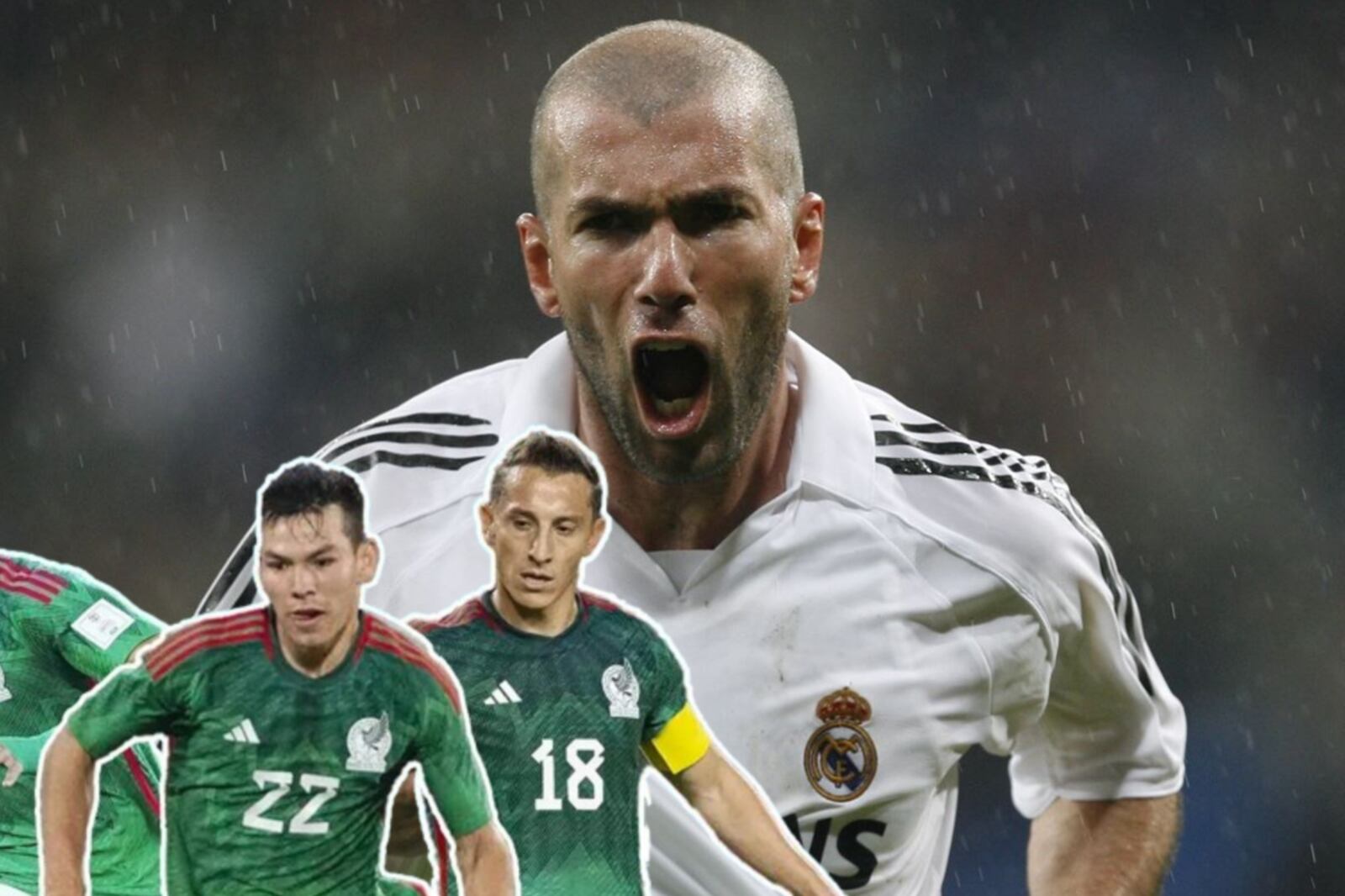 Revelan al único jugador del Tri que intercambió la playera con Zinedine Zidane