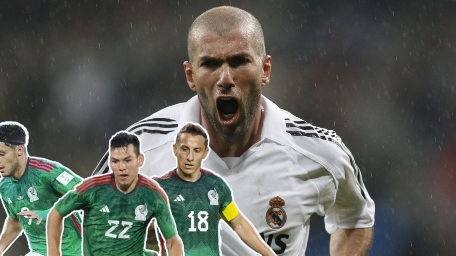 Revelan al único jugador del Tri que intercambió la playera con Zinedine Zidane