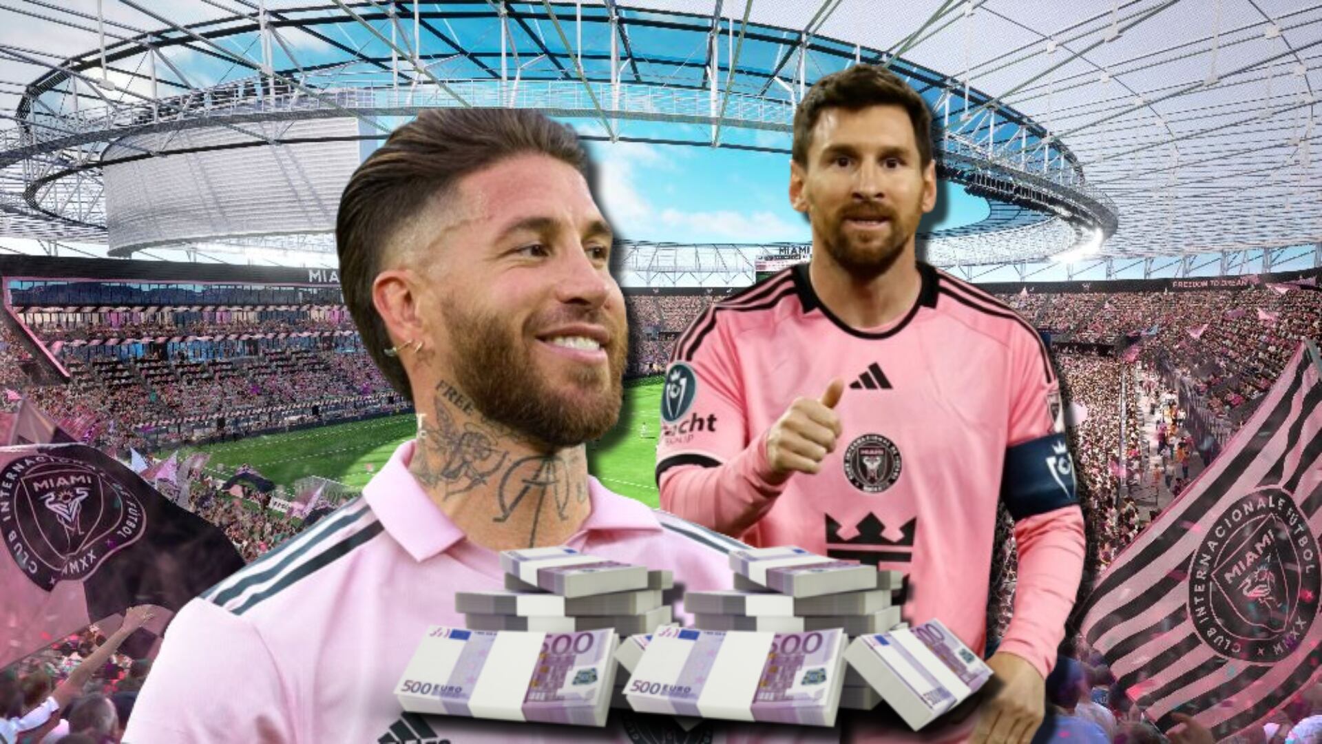 Mientras Messi gana 50 millones, el salario para Sergio Ramos en el Inter Miami