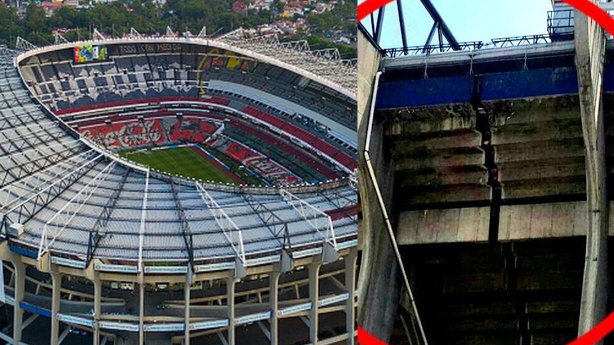 El estado del estadio Azteca tras el sismo de 7.5 grados reportado en México