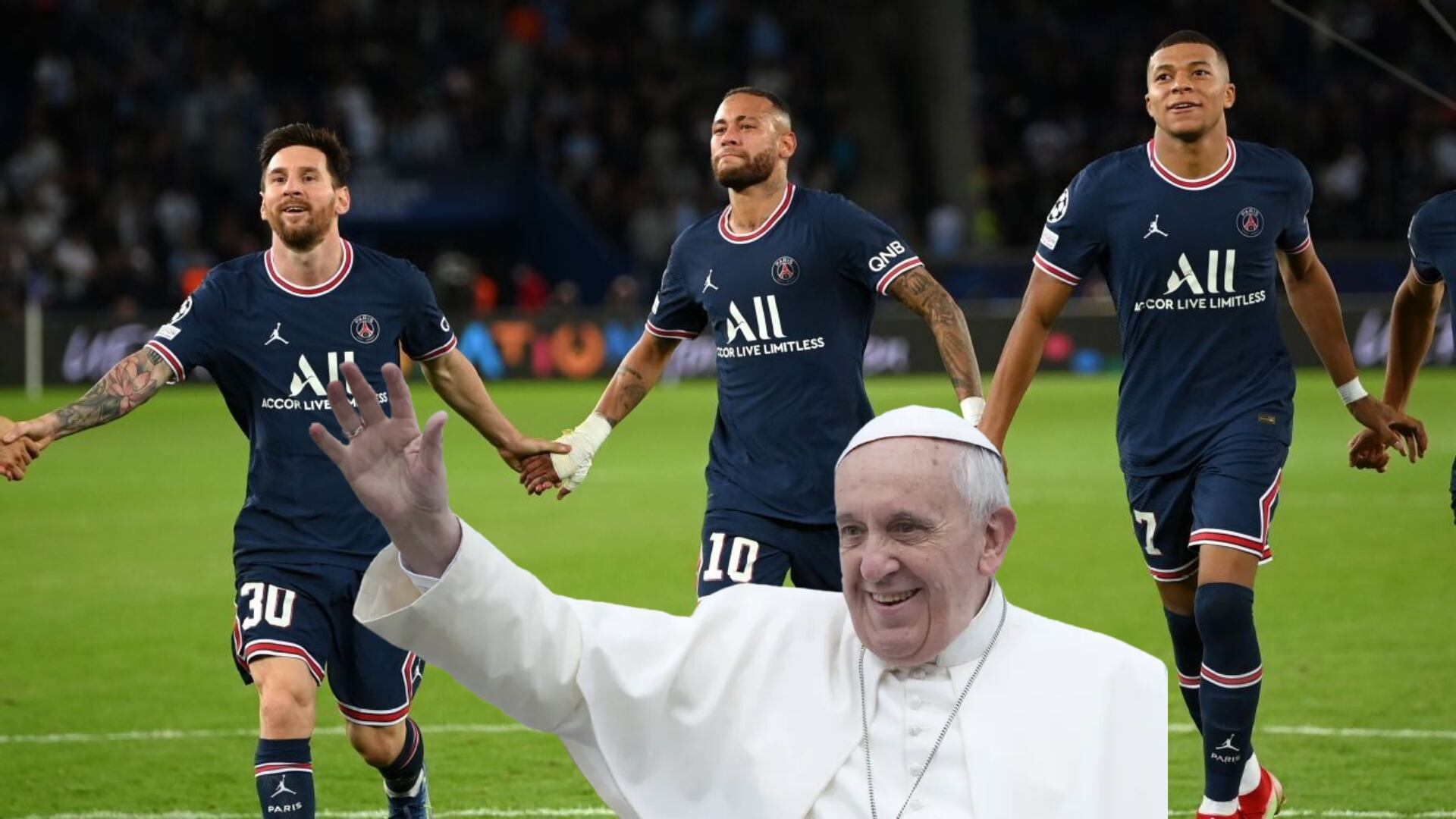 The indirect help from Messi, Neymar, and Mbappé with Brazil in which even the Pope participated