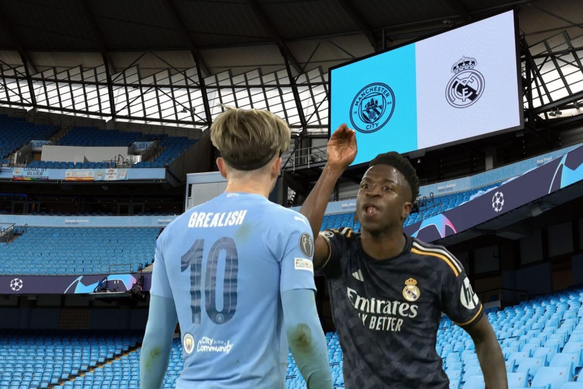 (VIDEO) Vinicius' polemic gesture that angered Grealish at City vs Madrid in Champions, and they say he doesn't provoke
