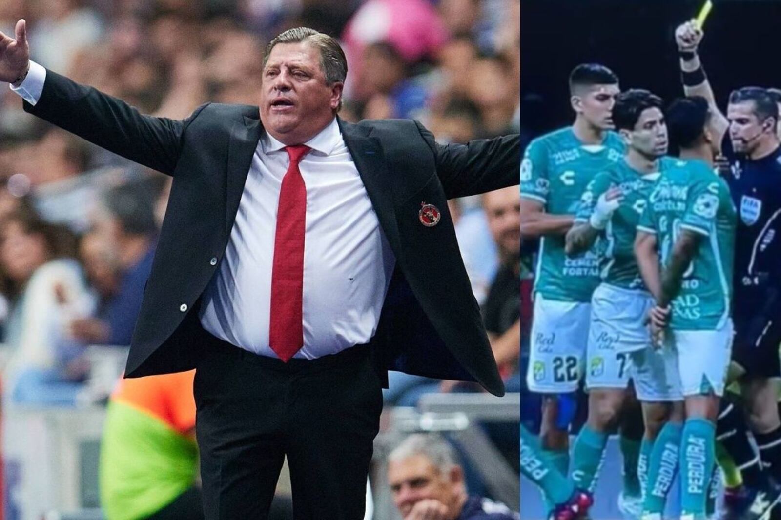 The incredible reaction of Miguel Herrera after seeing the bad work of Hernández