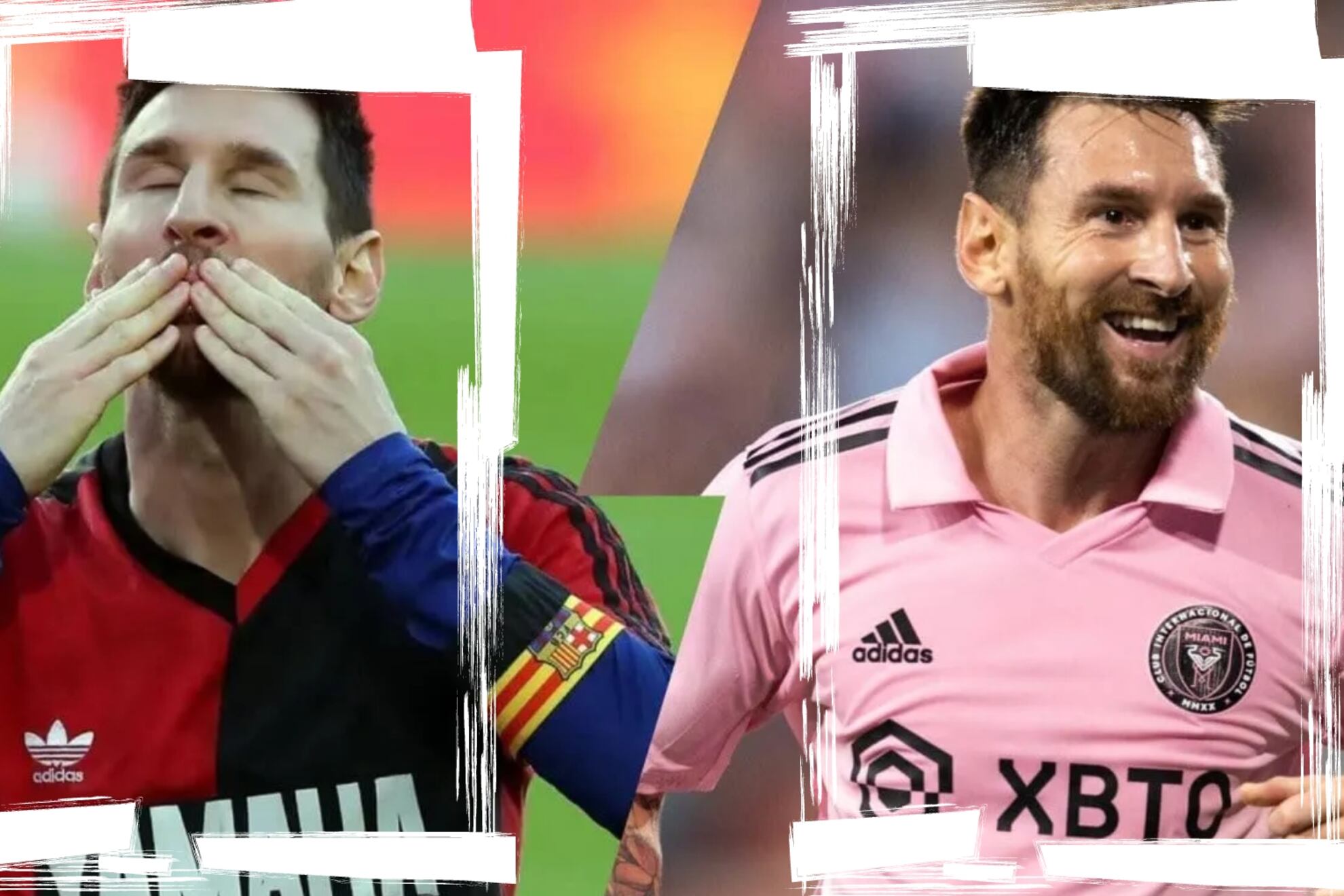 El emotivo póster de "dos Messi" para el partido entre Inter de Miami y Newell's