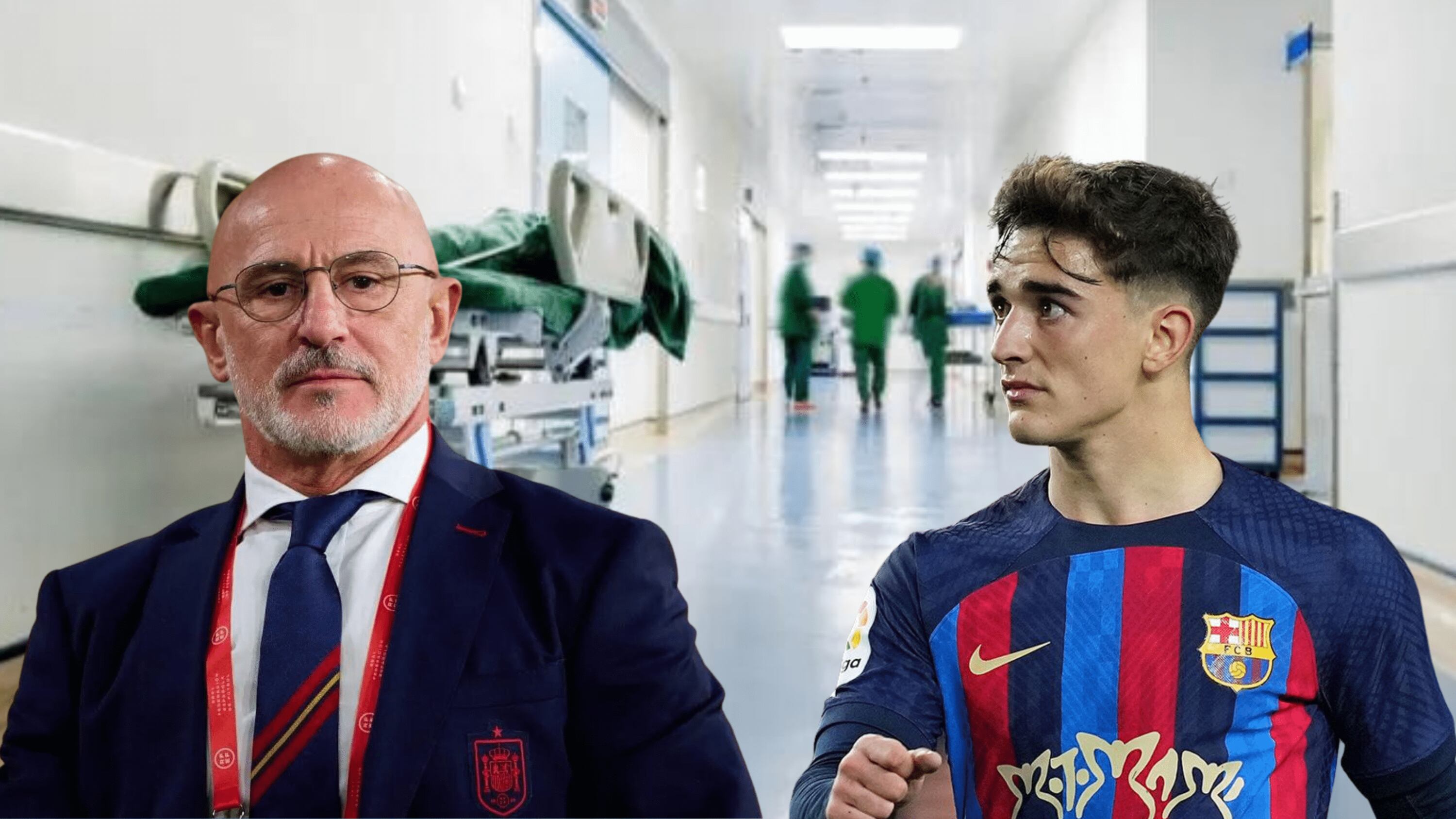 Gavi está en el hospital para ser operado y De la Fuente atacó a Barça por su lesión