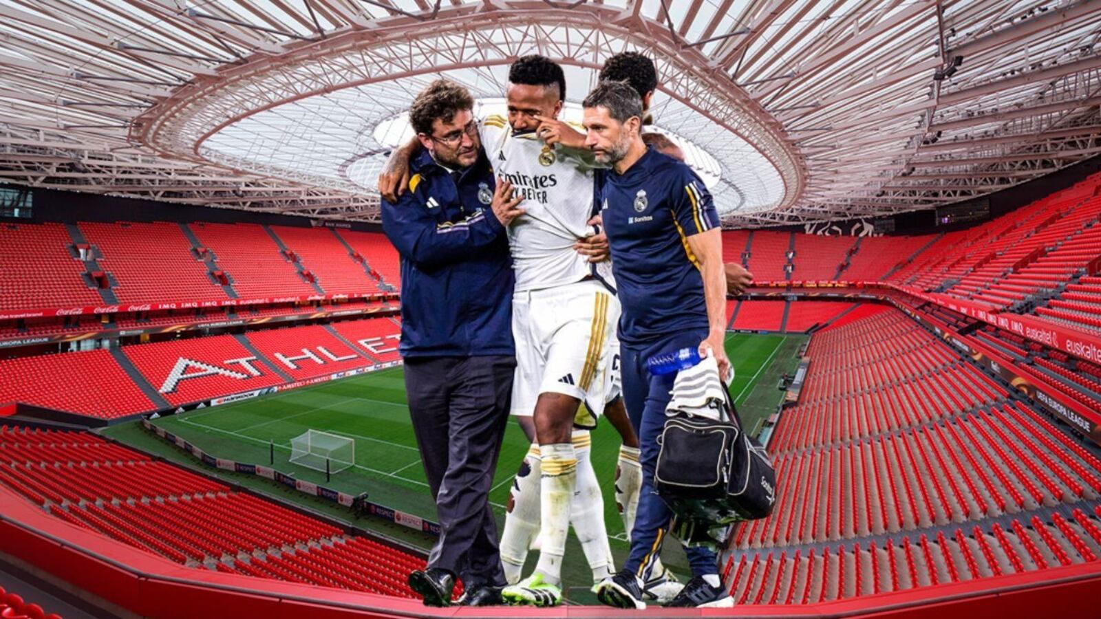 After Real Madrid's victory against Athletic Bilbao, Eder Militao's reaction to being injured